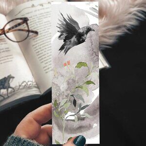 3 for $15 - Raven‎ Watercolor Cardstock Bookmark - New in Packaging